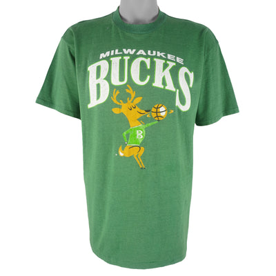 NBA (Artex) - Milwaukee Bucks Single Stitch T-Shirt 1980s X-Large