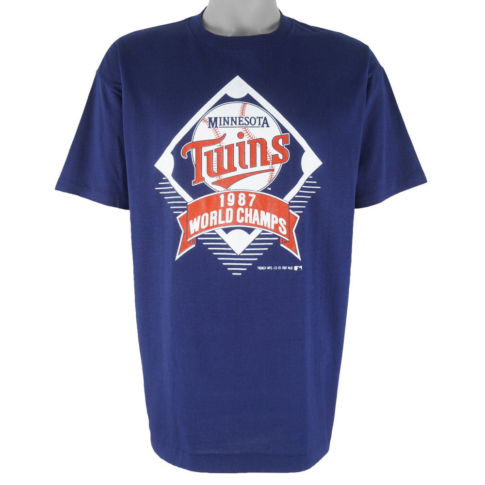 MLB (Trench) - Minnesota Twins World Champs T-Shirt 1987 XX-Large Vintage Retro Baseball