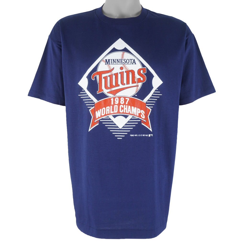 MLB (Trench) - Minnesota Twins World Champs T-Shirt 1987 XX-Large Vintage Retro Baseball