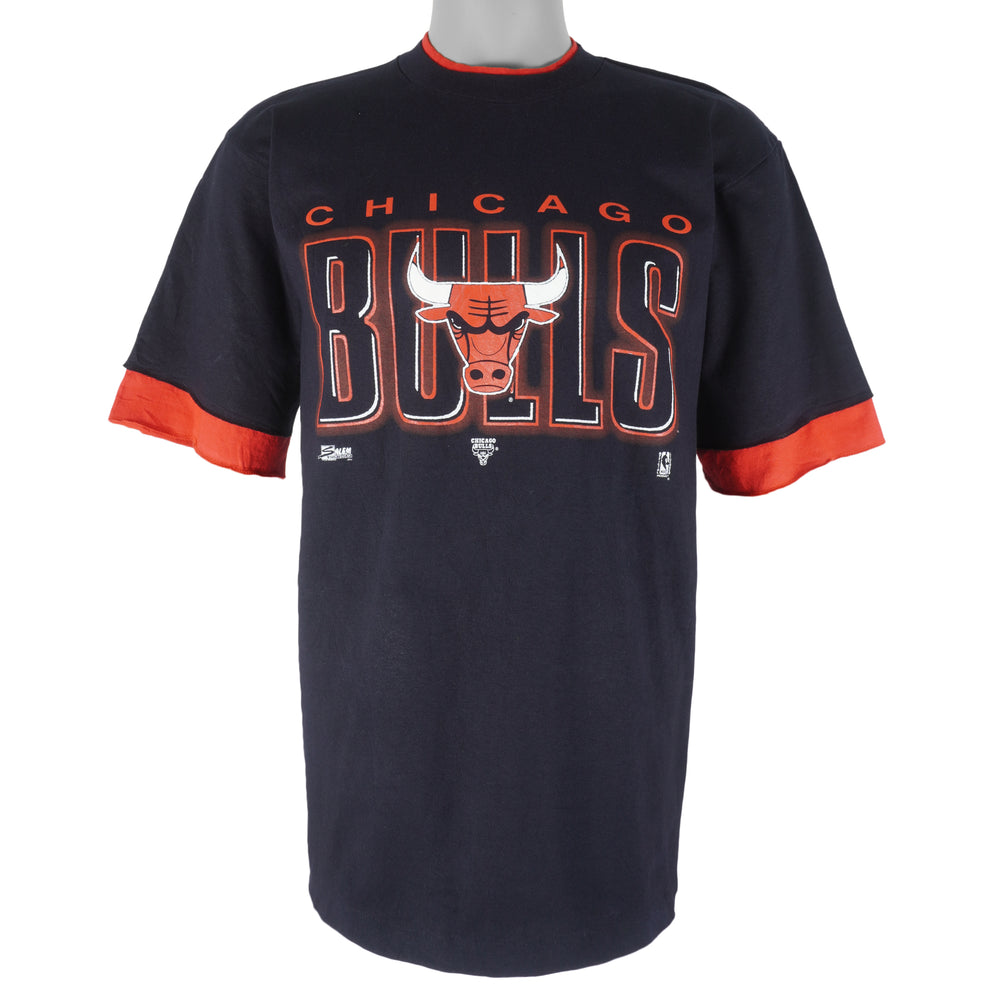 NBA (Salem) -  Chicago Bulls Roll Em Ups T-Shirt 1990s Large Vintage Retro Basketball