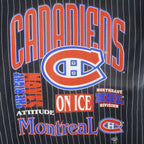 NHL (Ravens) - Montreal Canadiens AOP Attitude on Ice T-Shirt 1990s Large Vintage Retro Hockey