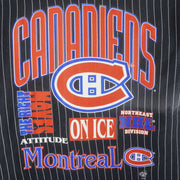 NHL (Ravens) - Montreal Canadiens AOP Attitude on Ice T-Shirt 1990s Large Vintage Retro Hockey