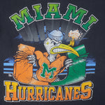 NCAA (Delta) - Miami Hurricanes Single Stitch T-Shirt 1990s Large Vintage Retro Football College