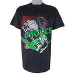 NFL (Trench) - Philadelphia Eagles Big Logo T-Shirt 1990s Large Vintage Retro Football