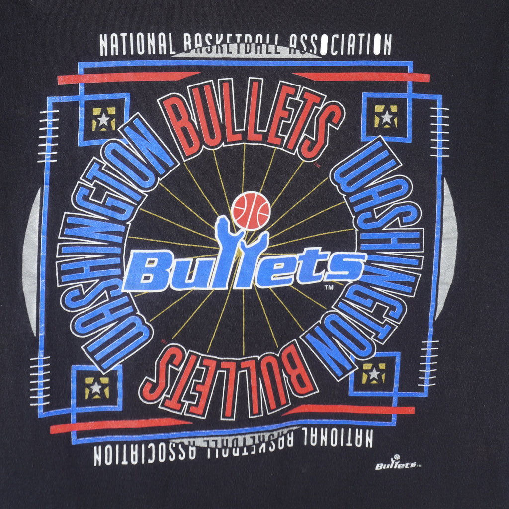 NBA (Home Team) - Washington Bullets T-Shirt 1990s Large Vintage Retro Basketball