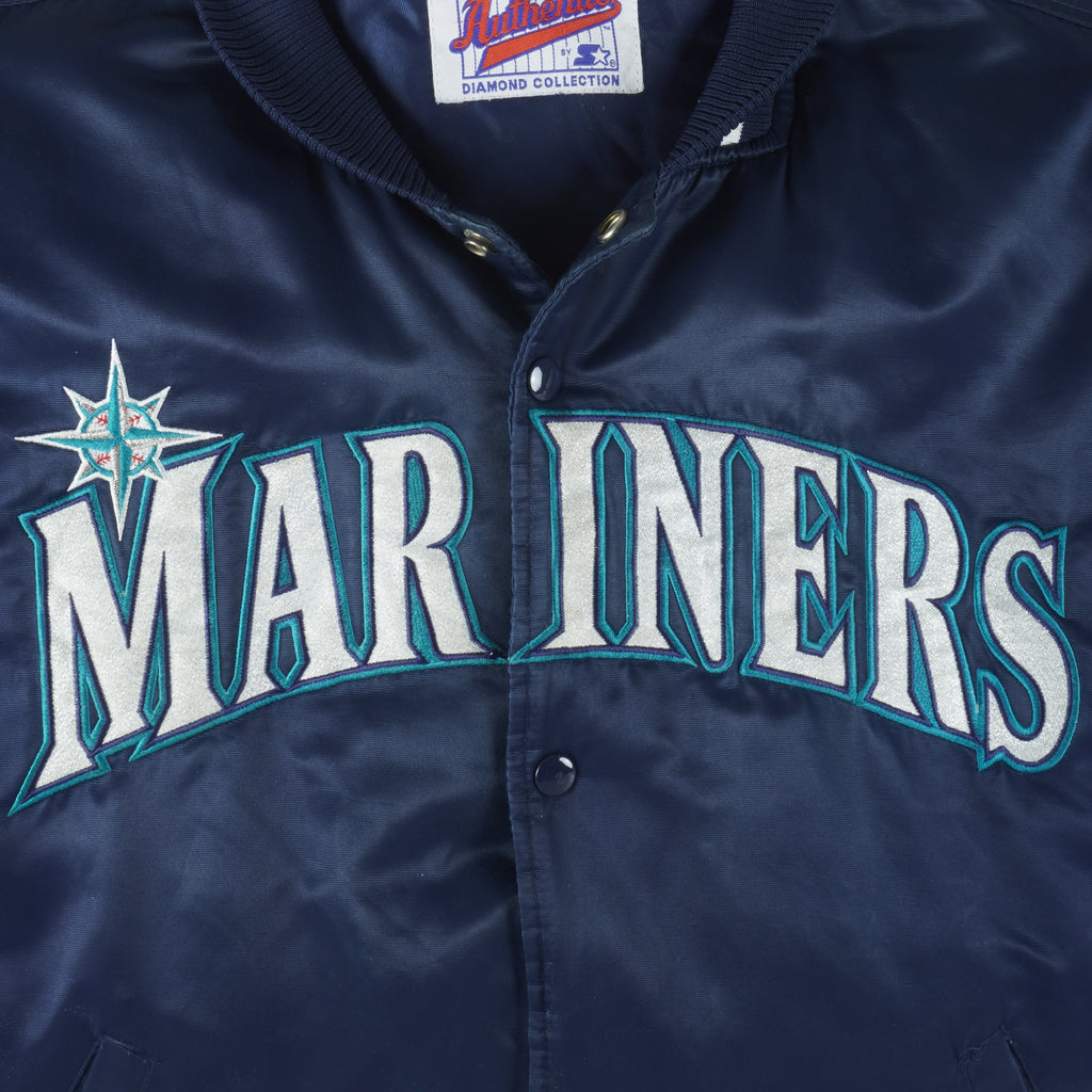 Starter (Diamond Collection) - Seattle Mariners Satin Jacket 1990s X-Large Vintage Retro Baseball