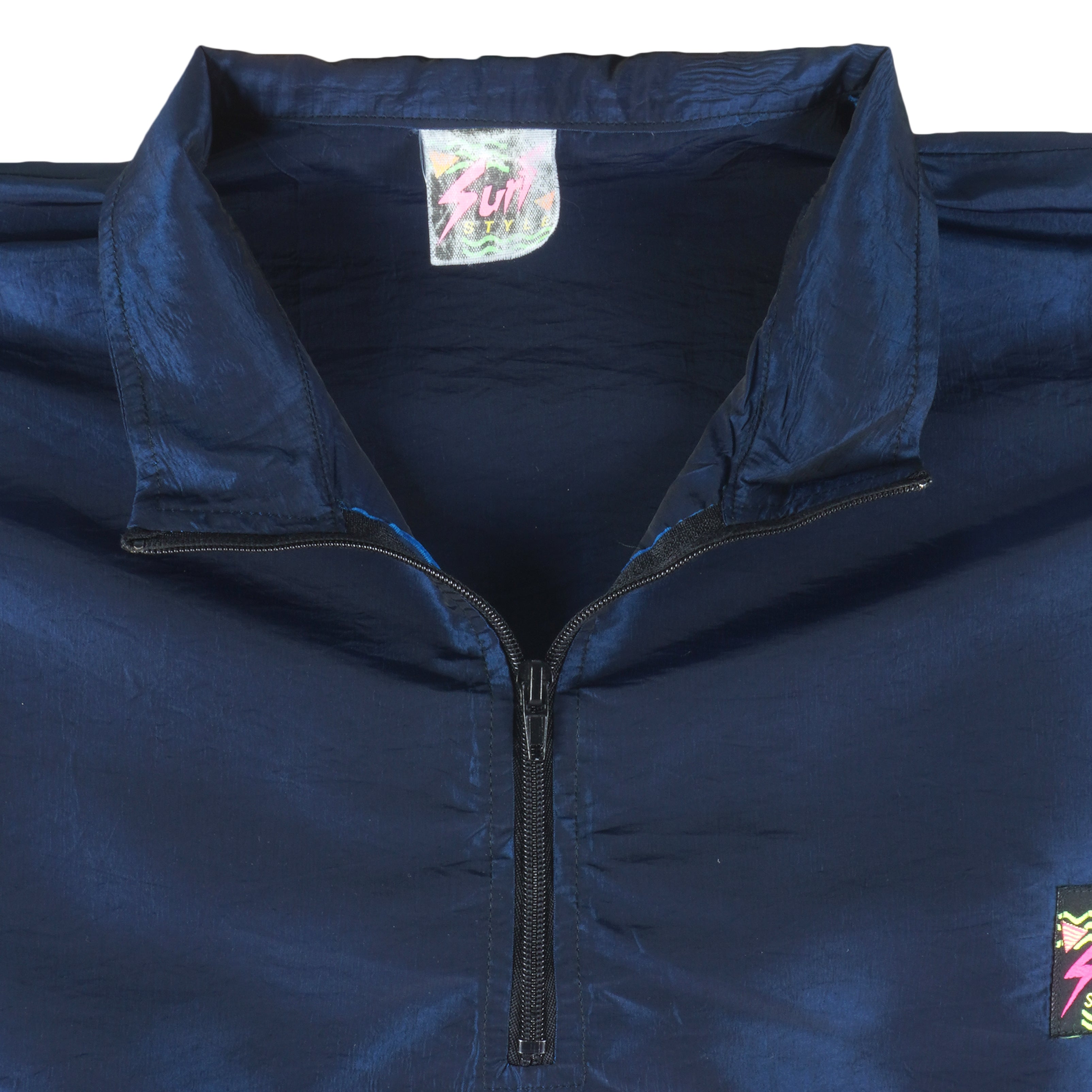 Surf Style - Interplanetary Body Gear 1/4 Zip Pullover Windbreaker 1990s Large Vintage Retro