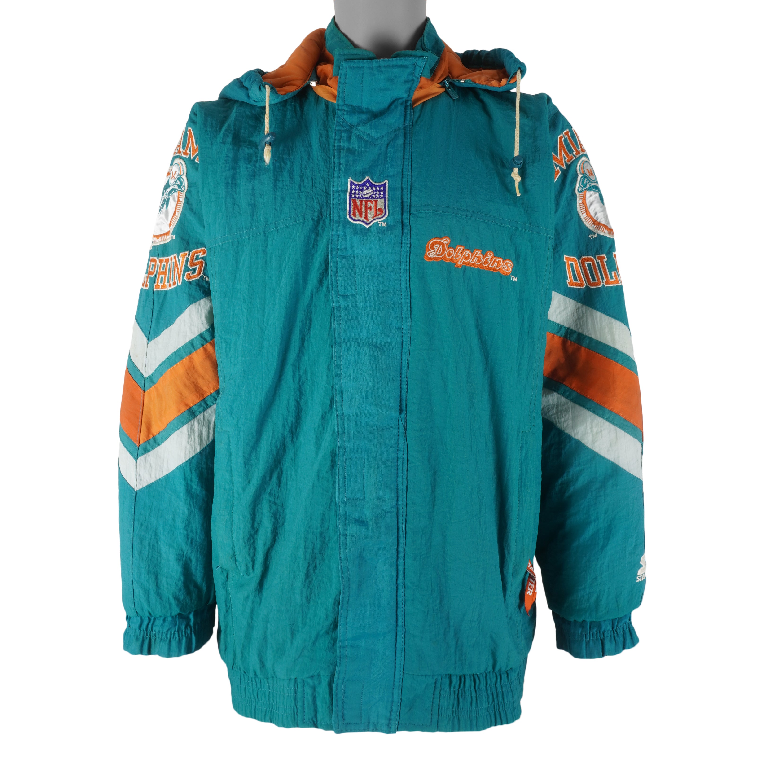 Vintage 90s Miami Dolphins Starter Pullover Jacket 