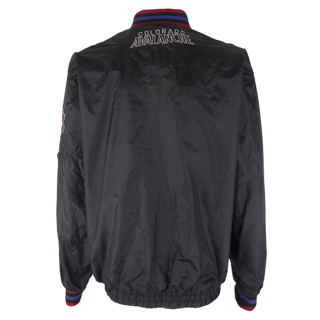 NHL (Pro Player) - Colorado Avalanche Windbreaker 1990s Medium Vintage Retro Hockey