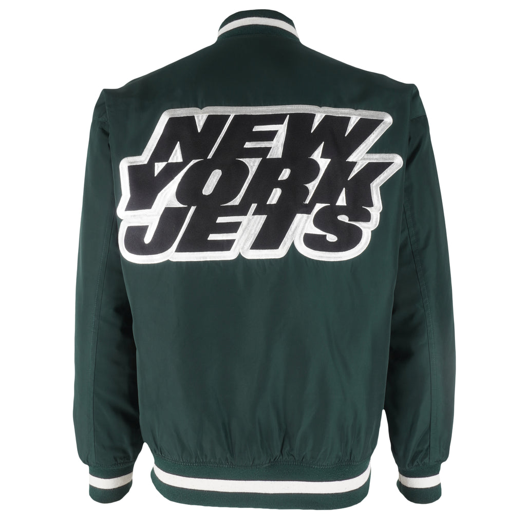 NFL - New York Jets Embroidered Jacket 1990s Large Vintage Retro Football