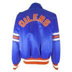 NHL (Chain) - Edmonton Oilers Satin Jacket 1990 Large Vintage Retro Hockey