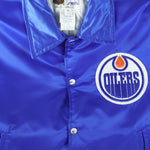 NHL (Shain) - Edmonton Oilers Satin Jacket 1990 Large Vintage Retro Hockey