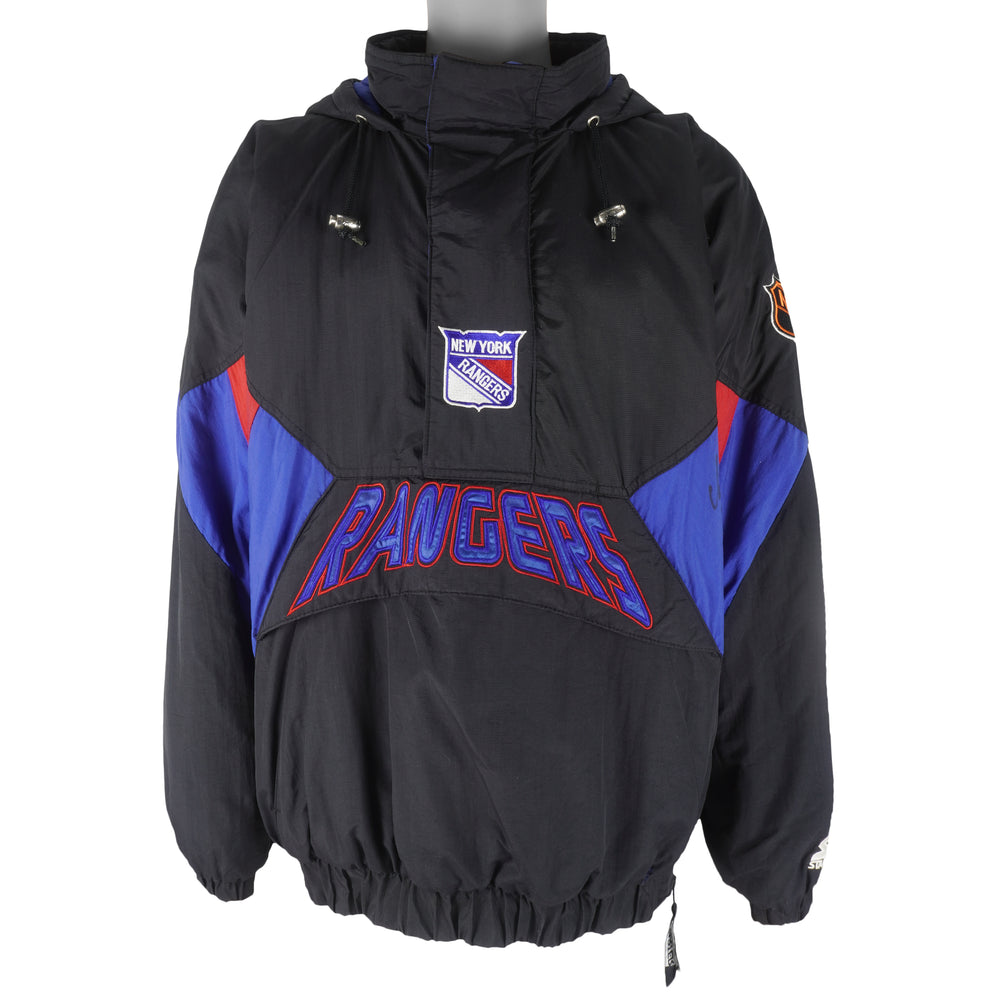 NHL (Center Ice) - New York Rangers Puffer Jacket 1990s X-Large Vintage Retro Hockey