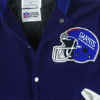 NFL (De Long) - New York Giants Wool Varsity Jacket X-Large Vintage Retro Football