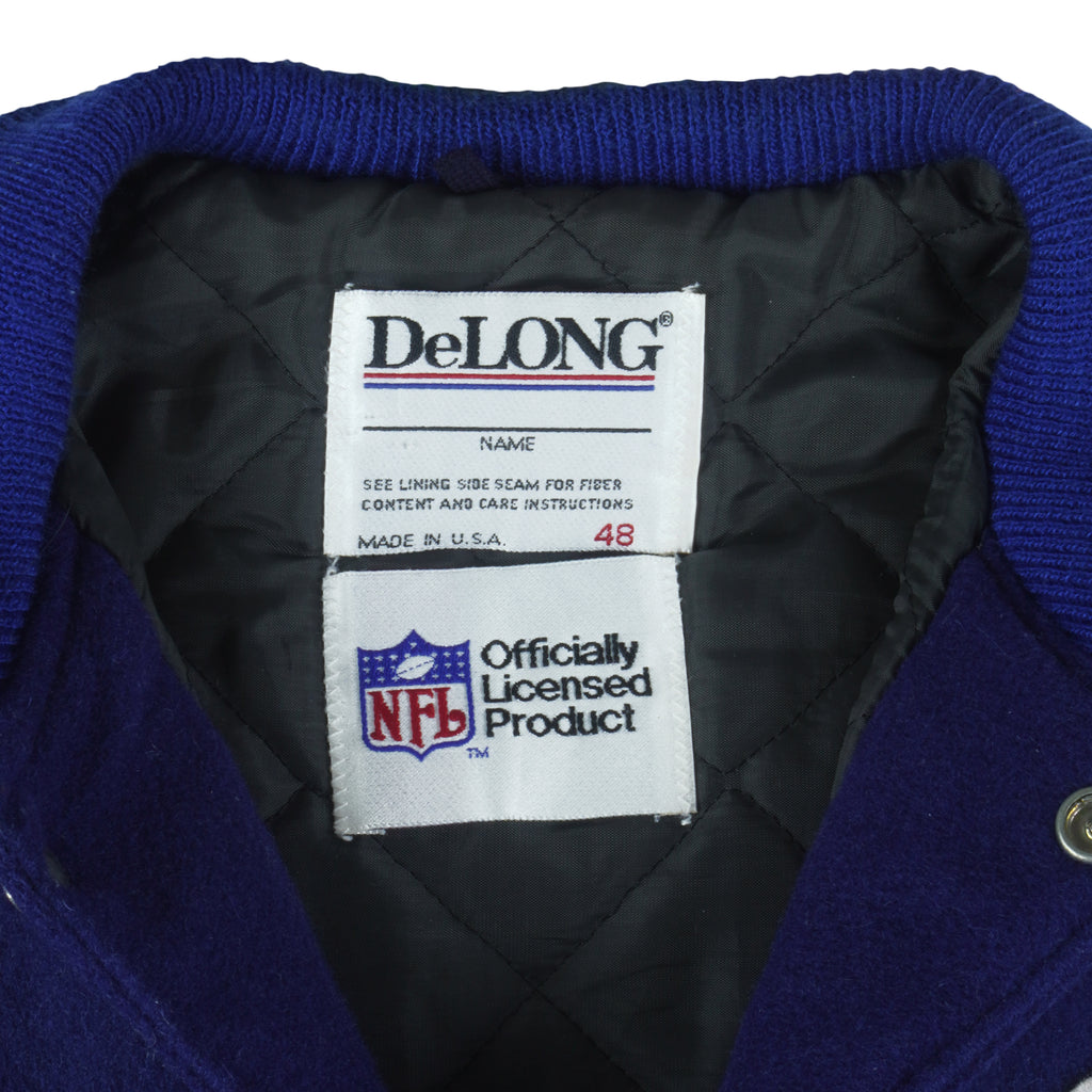 NFL (De Long) - New York Giants Wool Varsity Jacket X-Large Vintage Retro Football