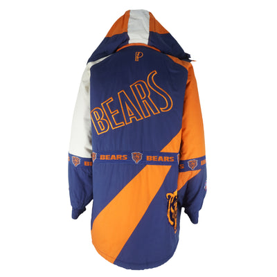 NFL (Pro Player by Daniel Young) - Chicago Bears Puffer Long Jacket 1990s Large