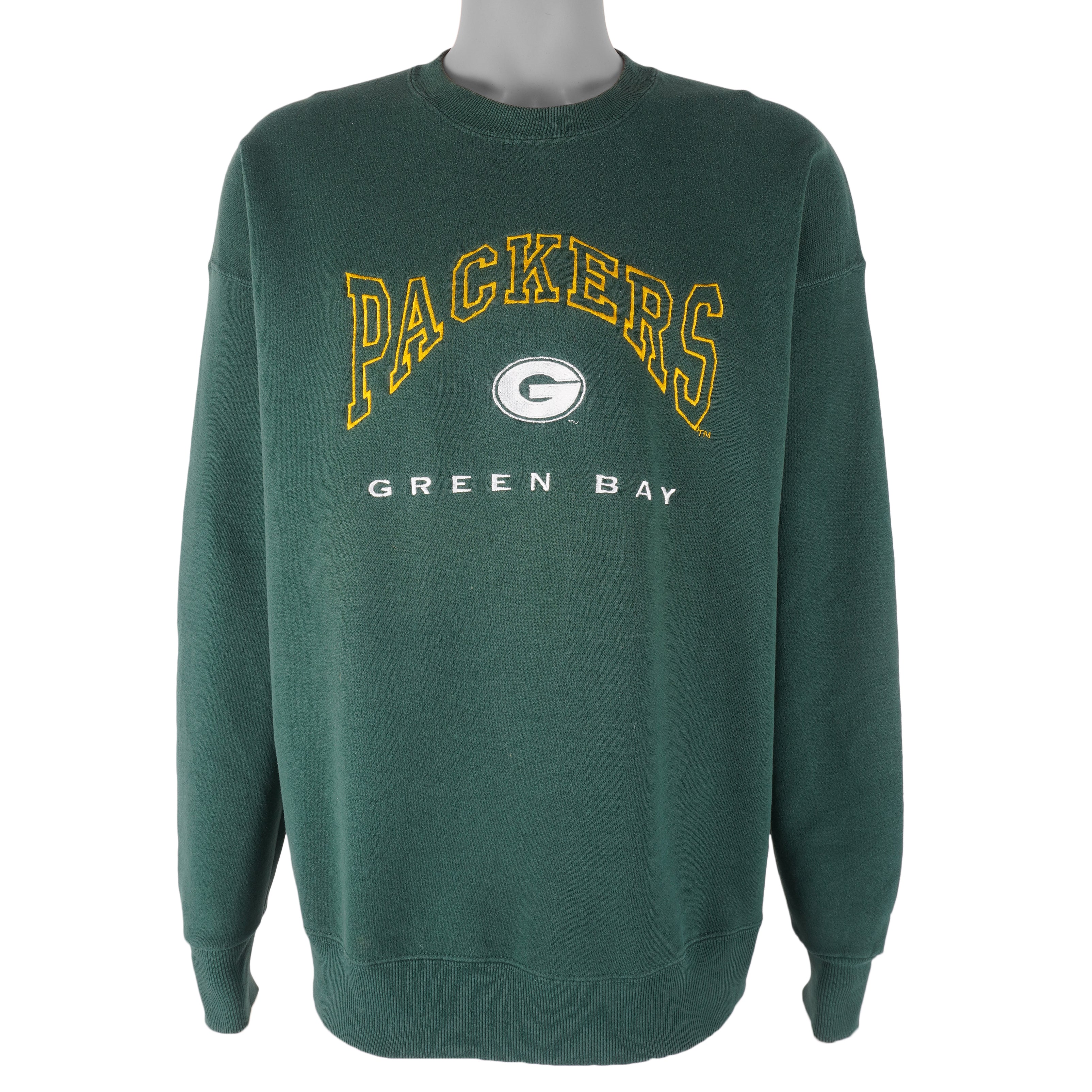 NFL (Lee) - Green Bay Packers Embroidered Sweatshirt 1990s X-Large Vintage Retro Football