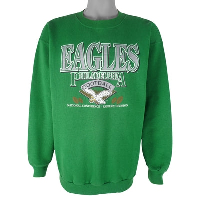 NFL (Trench) - Philadelphia Eagles Crew Neck Sweatshirt 1980s X-Large