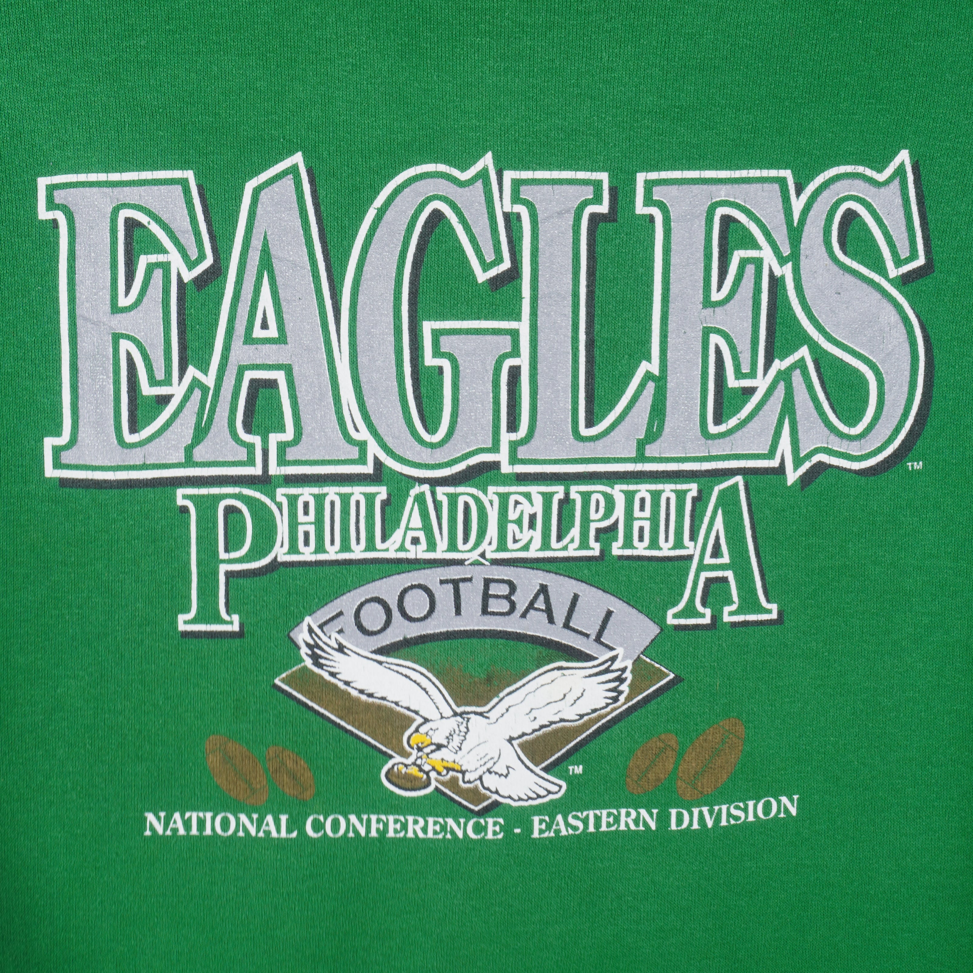 NFL (Trench) - Philadelphia Eagles Sweatshirt 1980s X-Large Vintage Retro Football