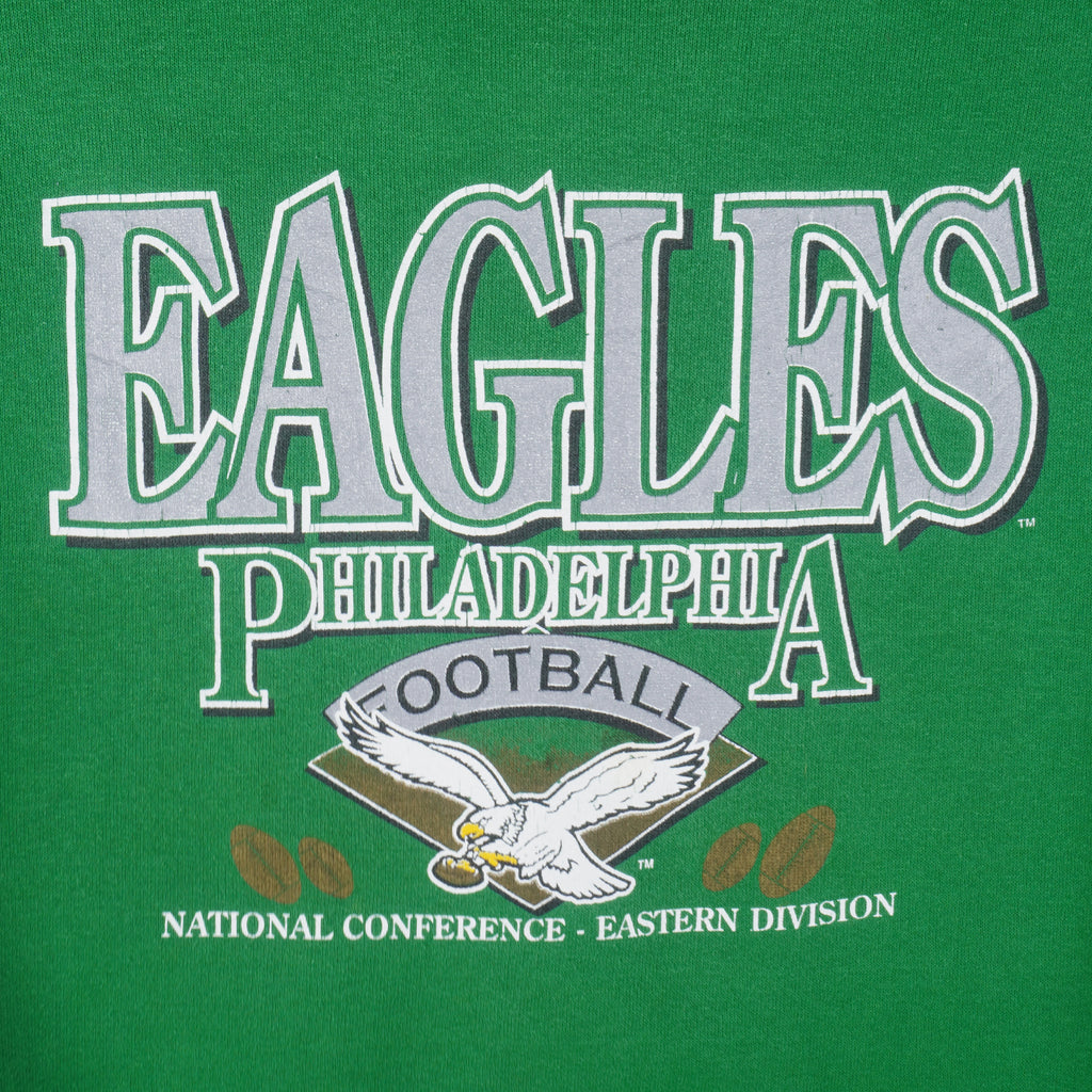 NFL (Trench) - Philadelphia Eagles Sweatshirt 1980s X-Large Vintage Retro Football