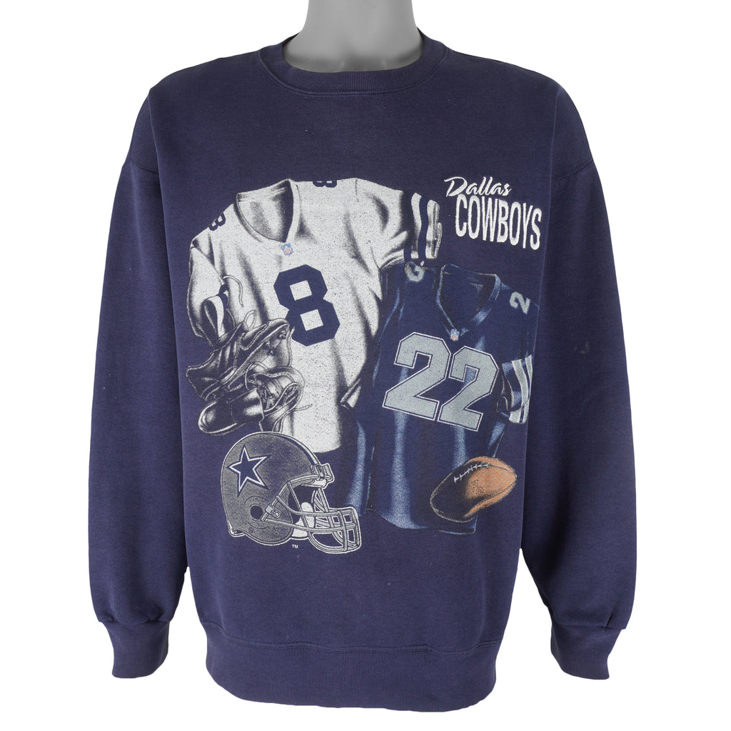 NFL - Dallas Cowboys Embroidered Sweatshirt 1990s X-Large Vintage Retro Football