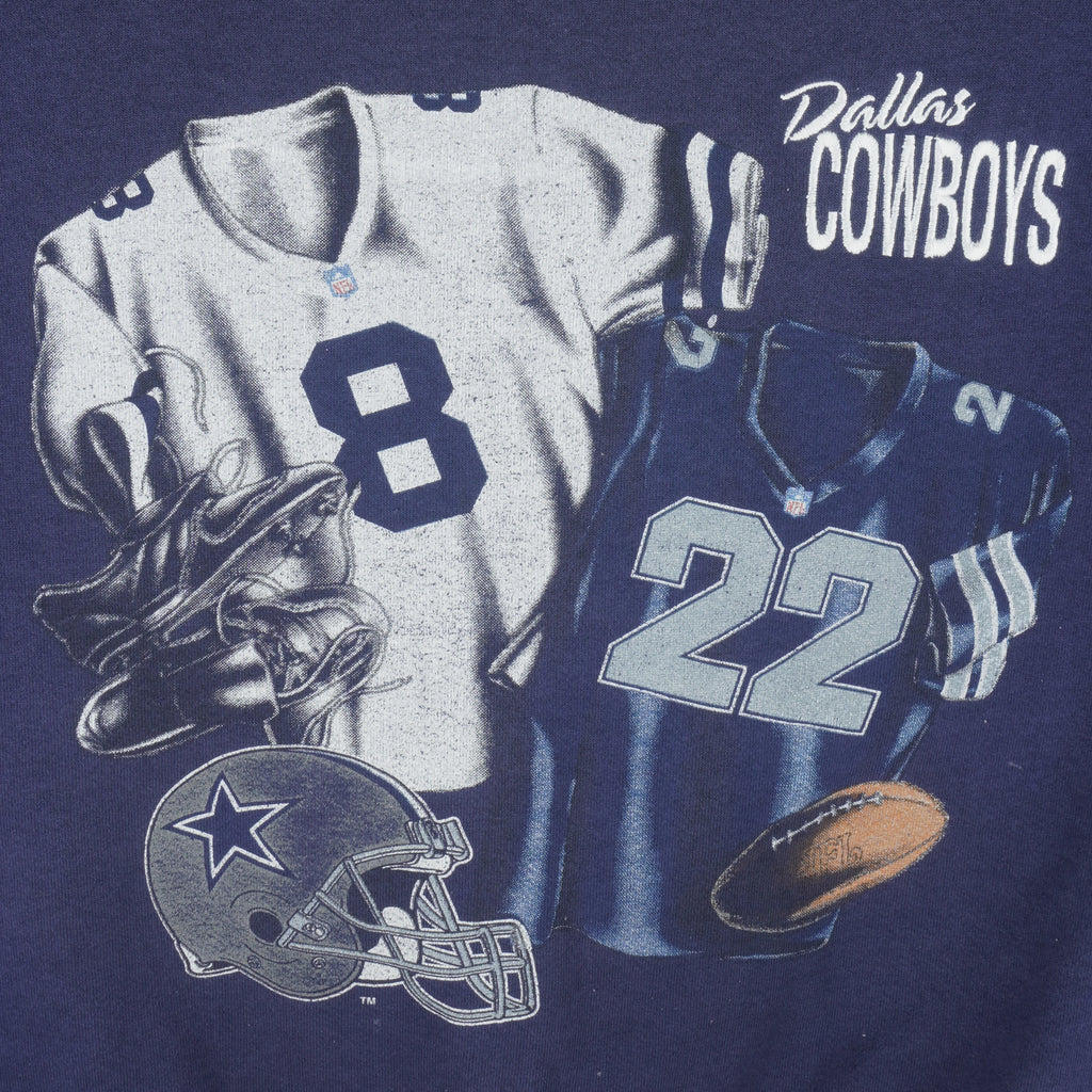 NFL - Dallas Cowboys Embroidered Sweatshirt 1990s X-Large Vintage Retro Football