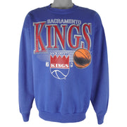 NBA (Logo 7) - Sacramento Kings Sweatshirt 1980s X-Large Vintage Retro Basketball