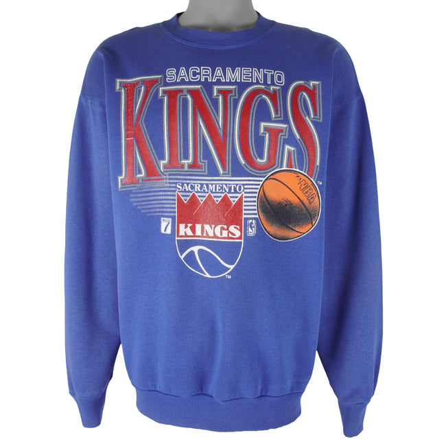 Vintage NBA (Logo 7) - Sacramento Kings Crew Neck Sweatshirt 1980s X-Large
