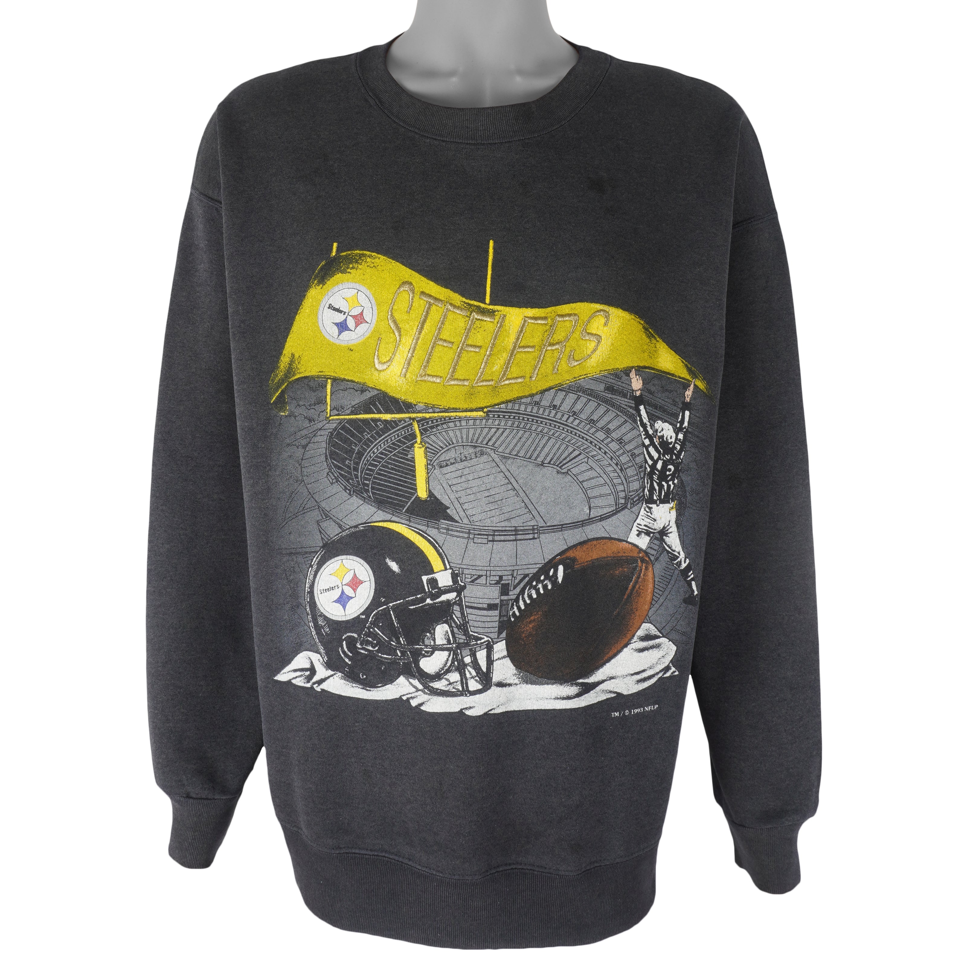 NFL (Nutmeg) - Pittsburgh Steelers Sweatshirt 1993 Large Vintage Retro Football