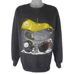 NFL (Nutmeg) - Pittsburgh Steelers Embroidered Sweatshirt 1993 Large