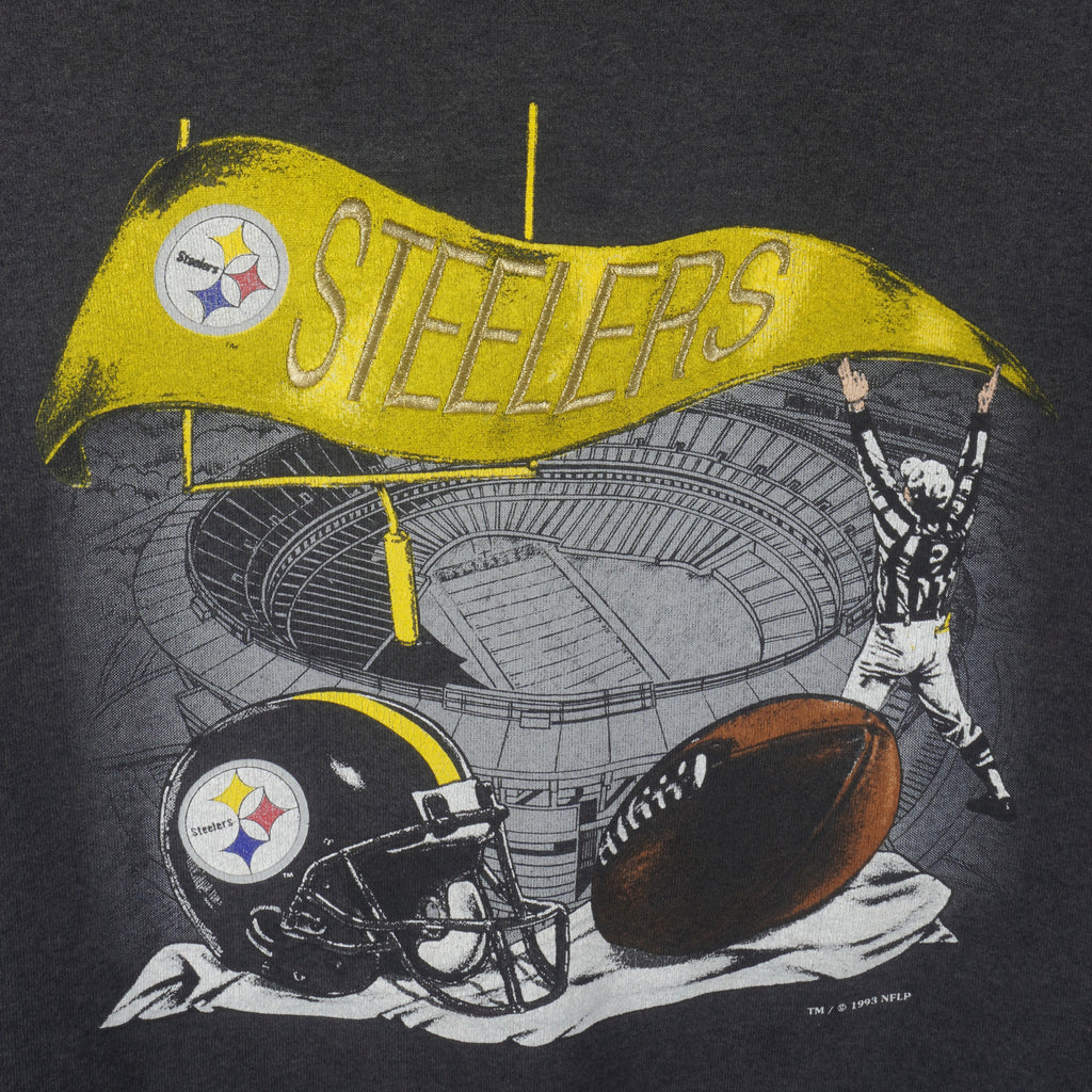 NFL (Nutmeg) - Pittsburgh Steelers Sweatshirt 1993 Large Vintage Retro Football