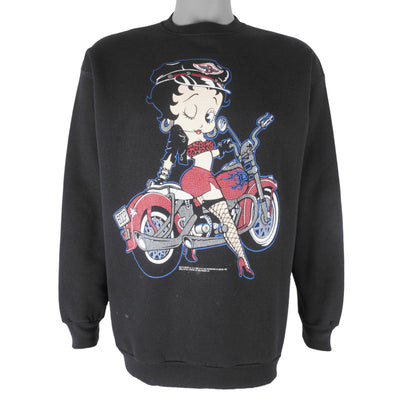 Vintage (Fleischer Studios) - Betty Boop On A Motorbike Sweatshirt 1992 X-Large