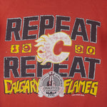 NHL (Woody Sports)- Calgary Flames Sweatshirt 1990 Medium Vintage Retro Hockey