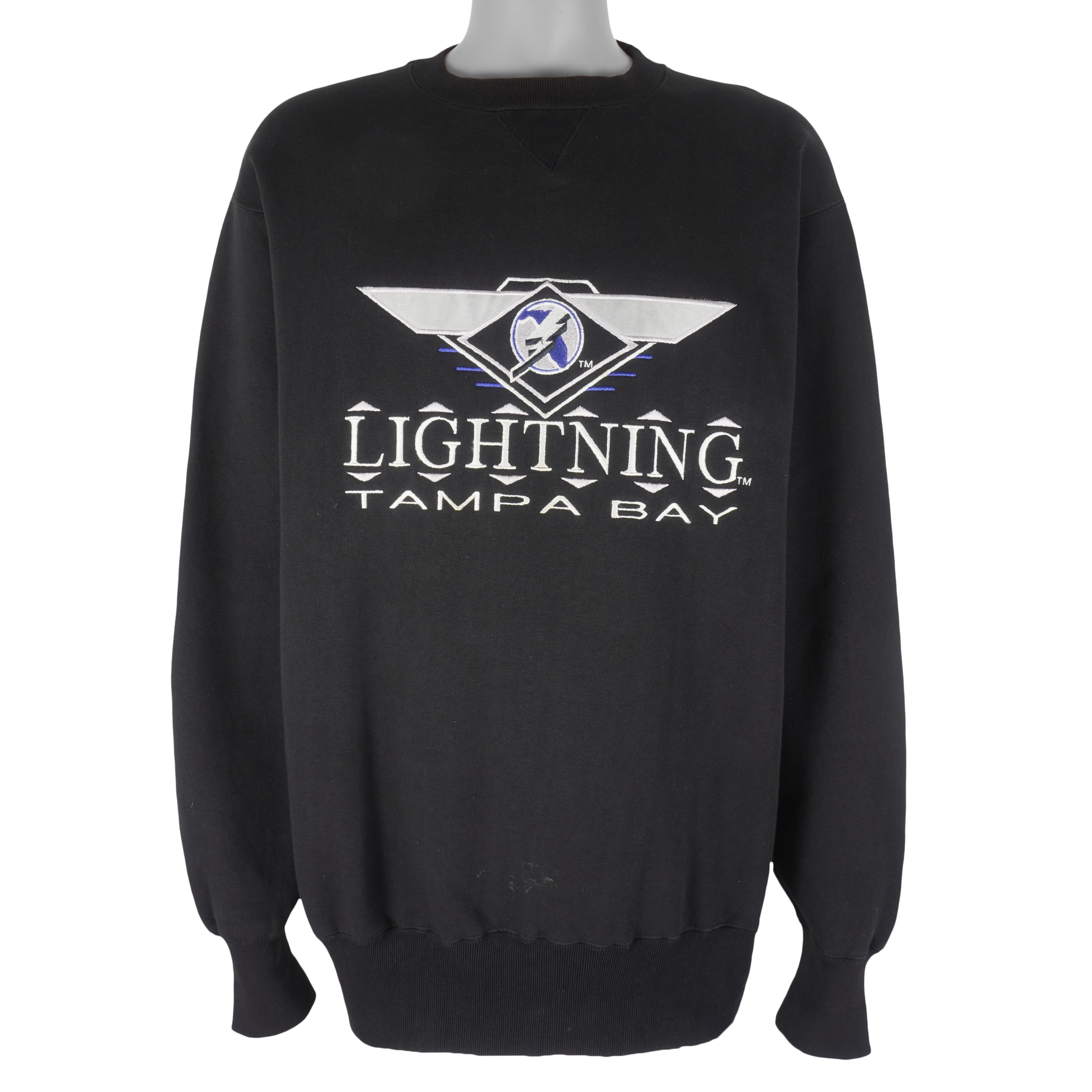 Vintage NHL (Logo 7) - Tampa Bay Lightning Embroidered Crew Neck