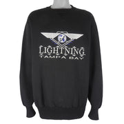 NHL (Logo 7) - Tampa Bay Lightning Sweatshirt 1990s X-Large Vintage Retro Hockey