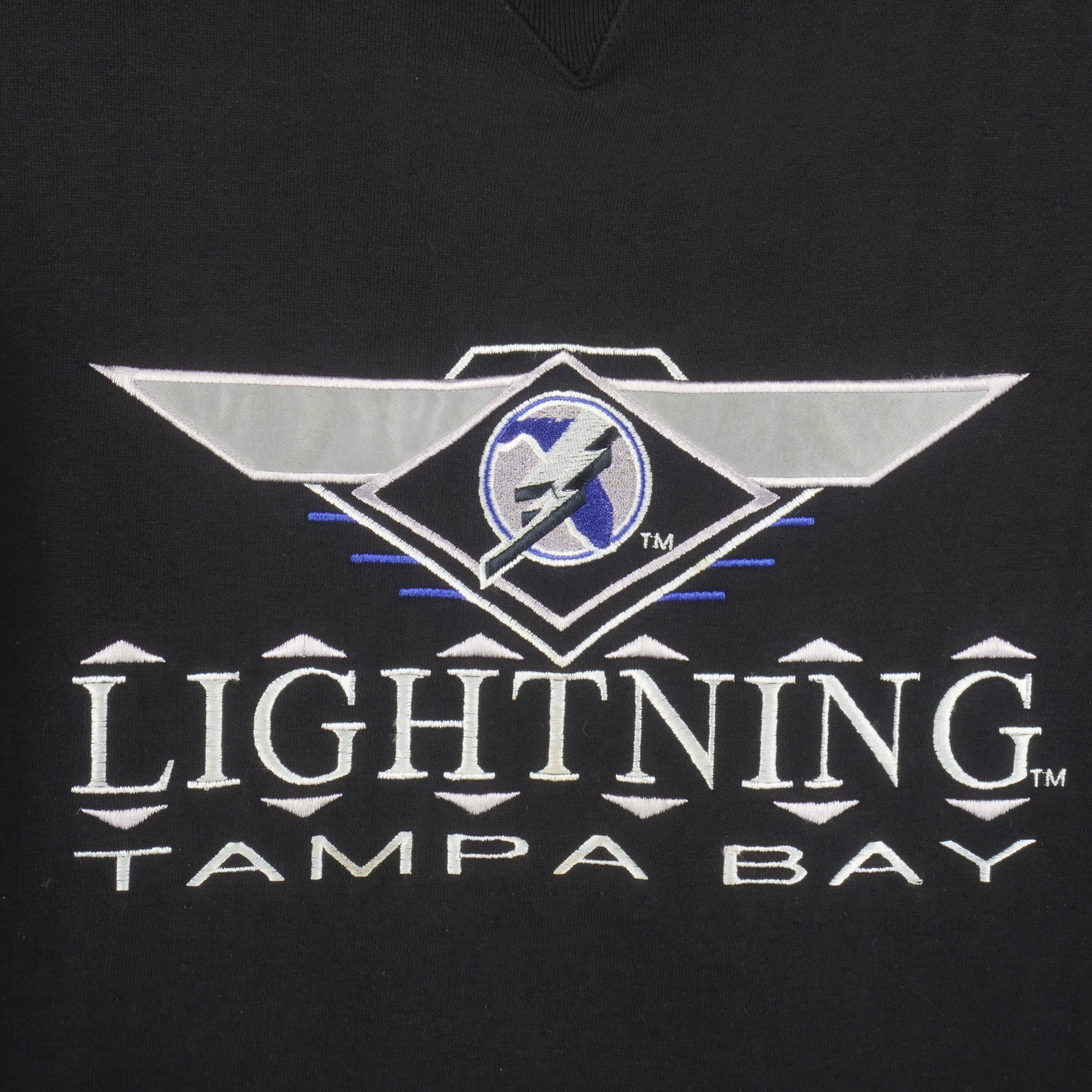 NHL (Logo 7) - Tampa Bay Lightning Sweatshirt 1990s X-Large Vintage Retro Hockey