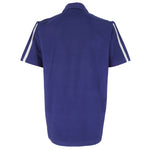 Vintage (No Fear) - Blue Zip-Up T-Shirt 1990s Large Vintage Retro