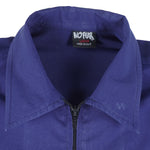 Vintage (No Fear) - Blue Zip-Up T-Shirt 1990s Large Vintage Retro