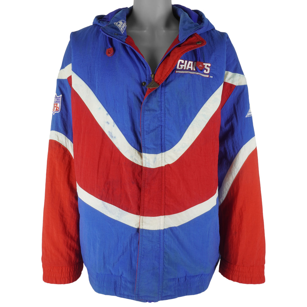 NFL (Apex One) - New York Giants Hooded Puffer Jacket 1990s X-Large Vintage Retro Football
