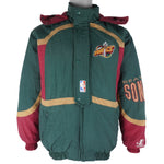 NBA (Logo Athletic) - Seattle SuperSonics Puffer Jacket 1990s Large (14-16)