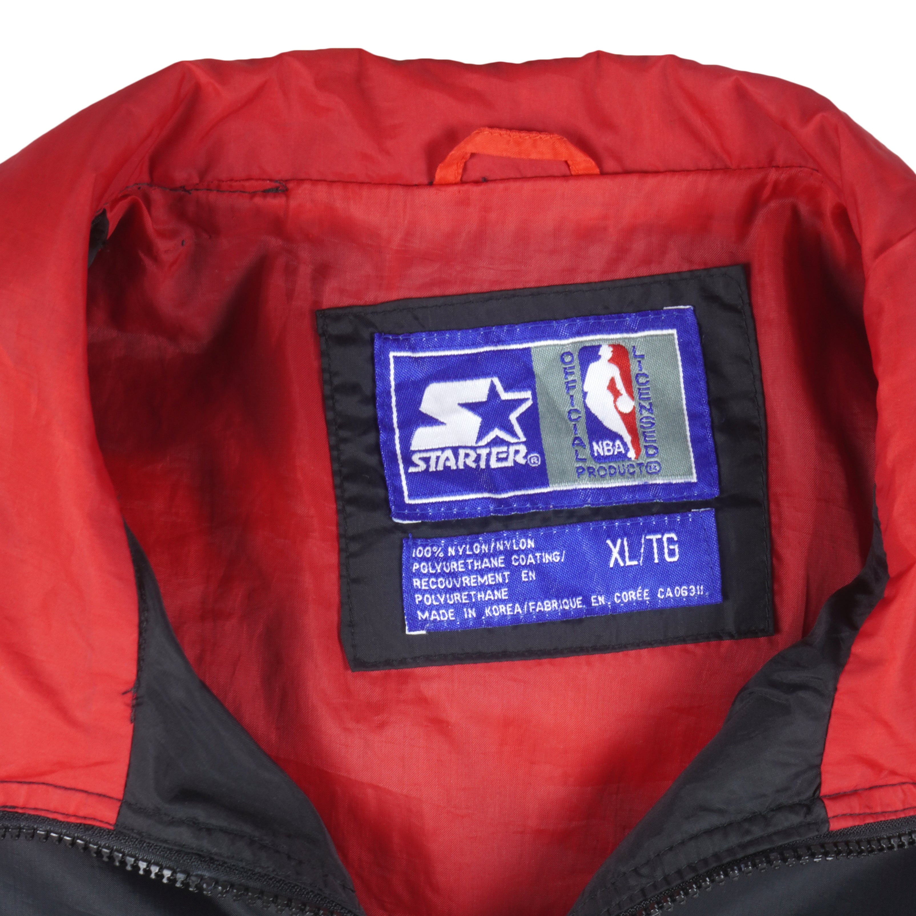 Starter - Chicago Bulls Embroidered Windbreaker 1990s X-Large Vintage Retro Basketball