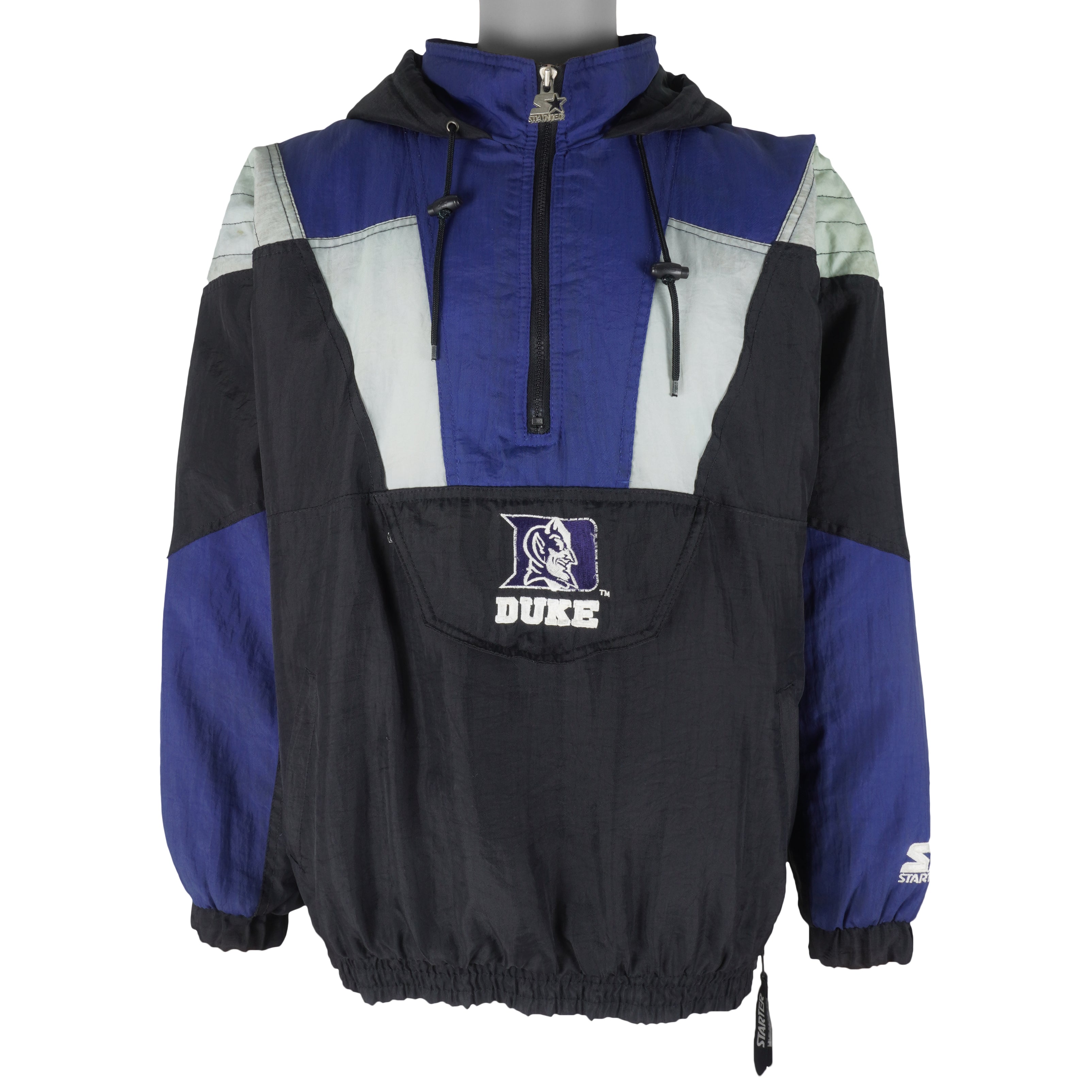 Starter - Duke University Blue Devils Pullover Jacket 1990s X-Large Vintage Retro Football College
