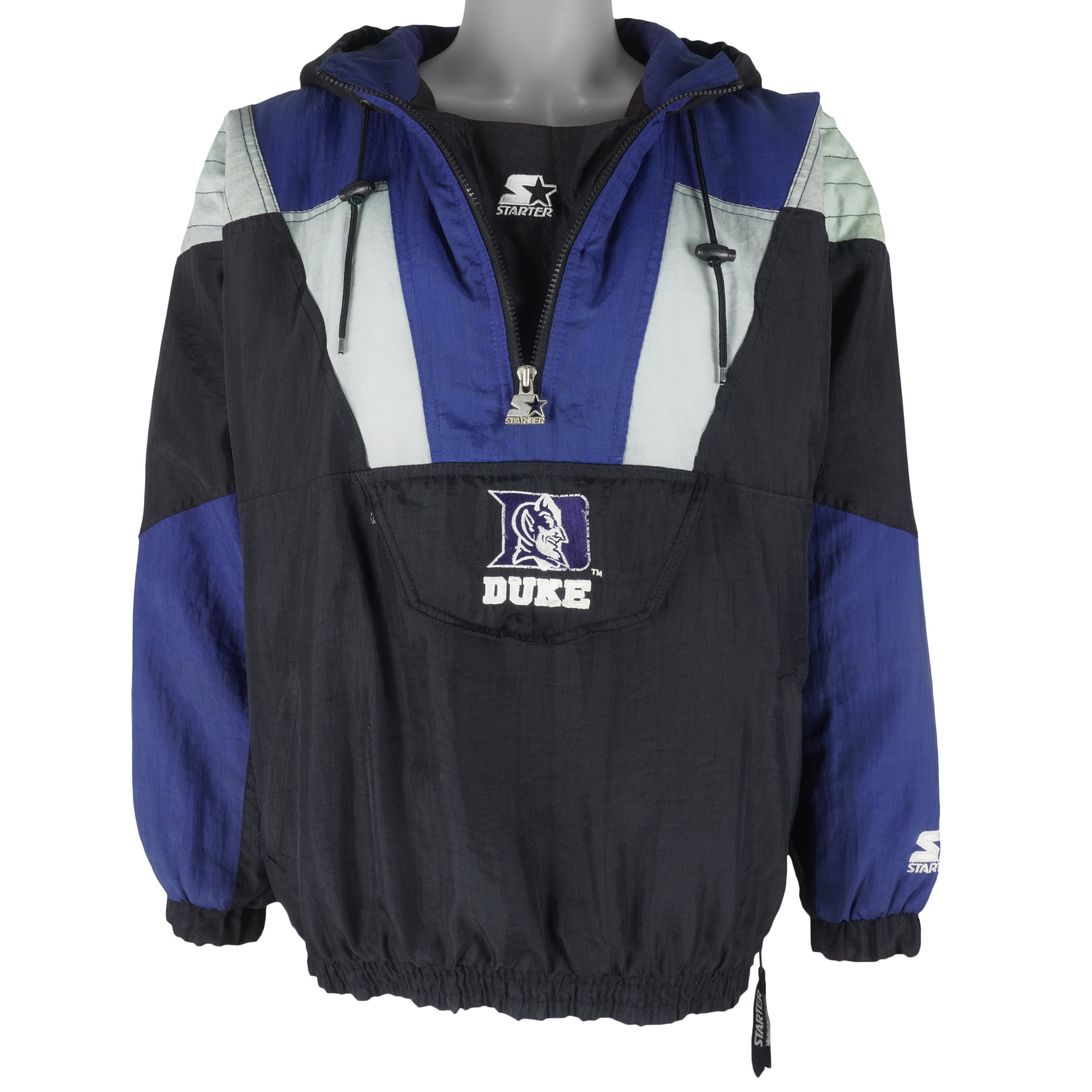 Starter - Duke University Blue Devils Pullover Jacket 1990s X-Large Vintage Retro Football College