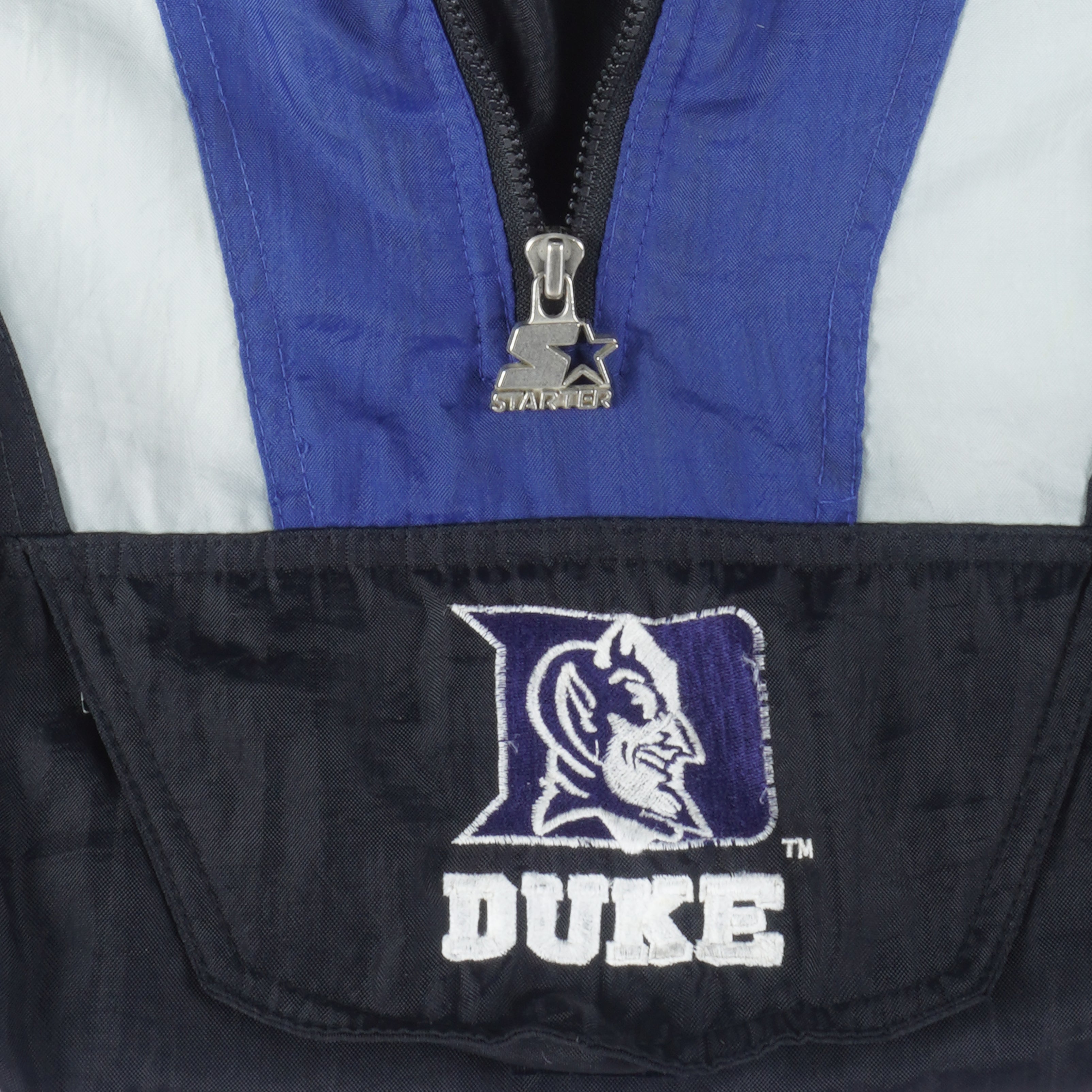 Starter - Duke University Blue Devils Pullover Jacket 1990s X-Large Vintage Retro Football College