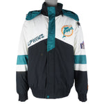 NFL (Pro Player) - Miami Dolphins Puffer Jacket 1990s X-Large Vintage Retro Football