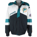 NFL (Pro Player) - Miami Dolphins Puffer Jacket 1990s X-Large Vintage Retro Football