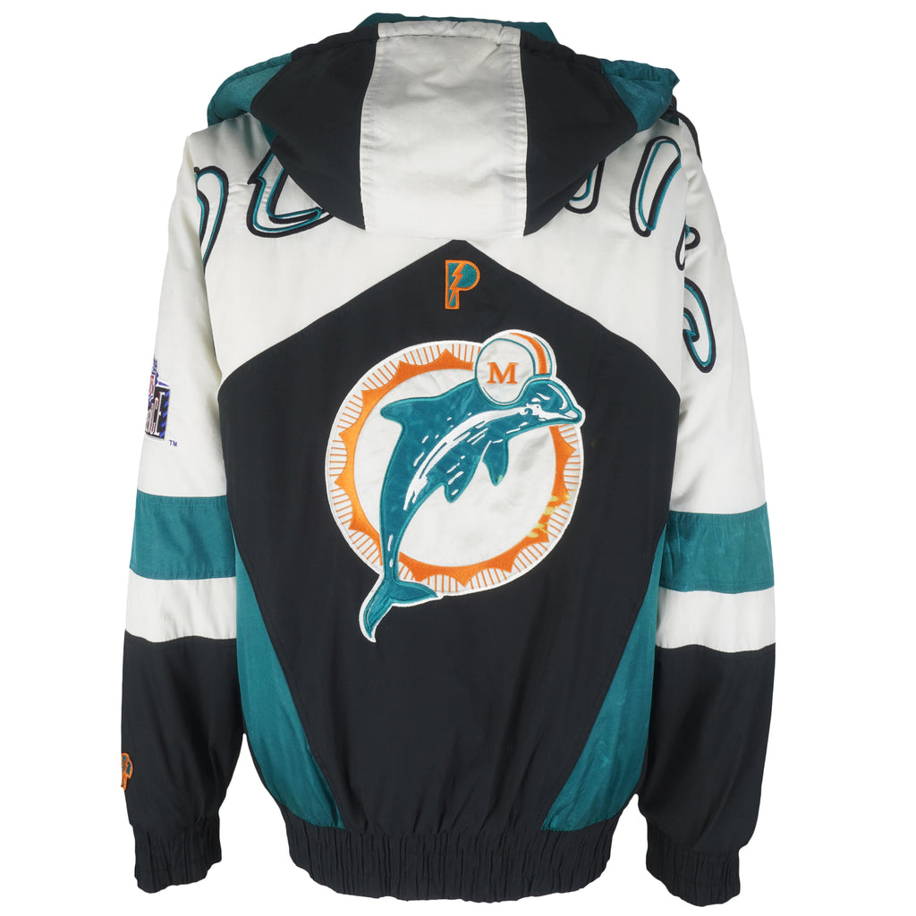 NFL (Pro Player) - Miami Dolphins Puffer Jacket 1990s X-Large Vintage Retro Football