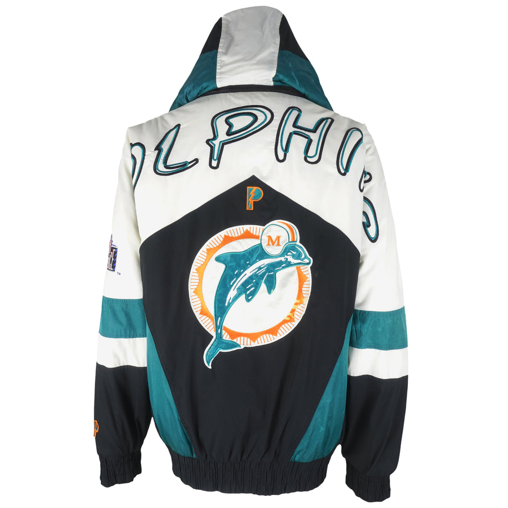 NFL (Pro Player) - Miami Dolphins Puffer Jacket 1990s X-Large Vintage Retro Football