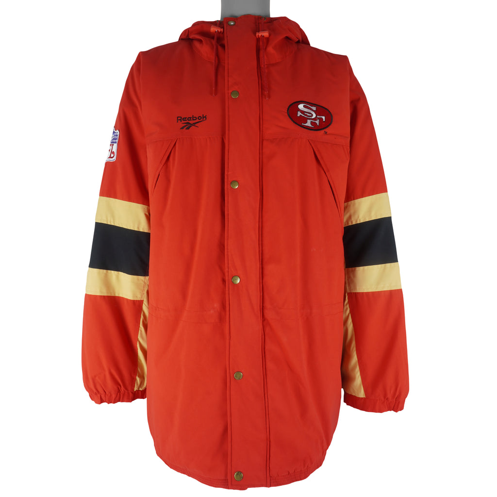 Reebok - San Francisco 49ers Puffer Jacket 1990s 2X-Large Vintage Retro Football