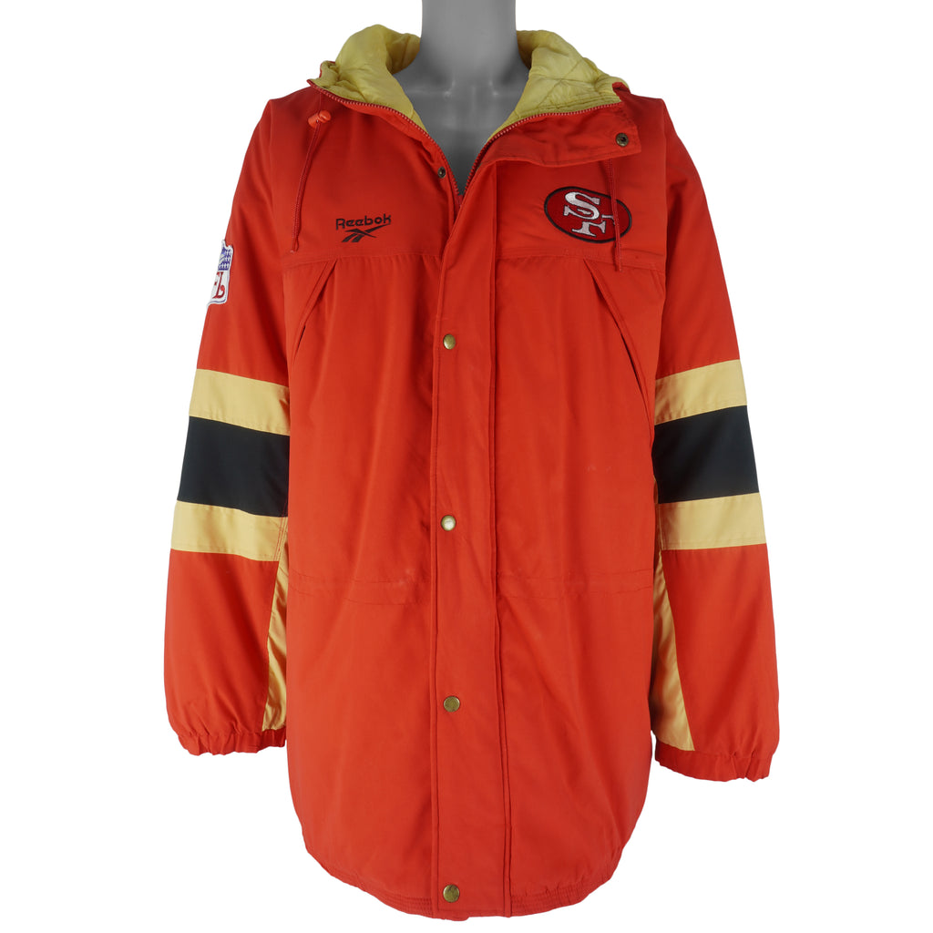 Reebok - San Francisco 49ers Puffer Jacket 1990s 2X-Large Vintage Retro Football